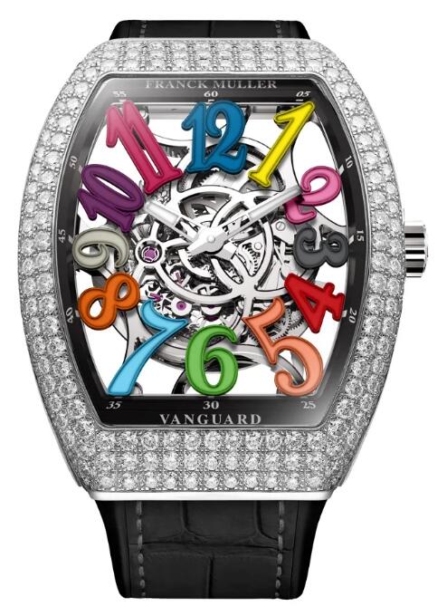 Review Franck Muller Vanguard Dragon Slim Skeleton Replica Watch V 41 S AT SQT COL DRM D DRAGON